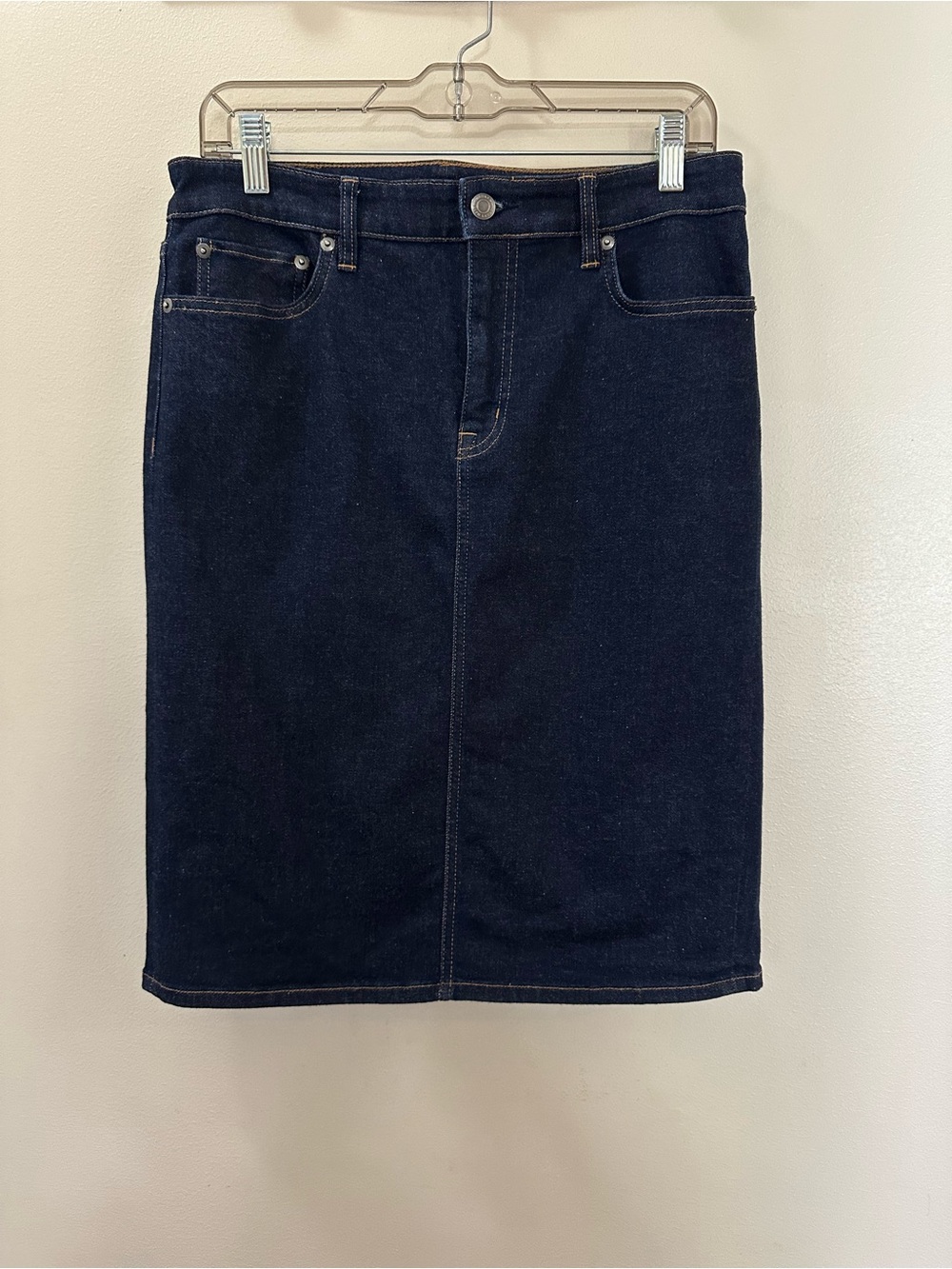 Real Dark Wash Denim Pencil Skirt